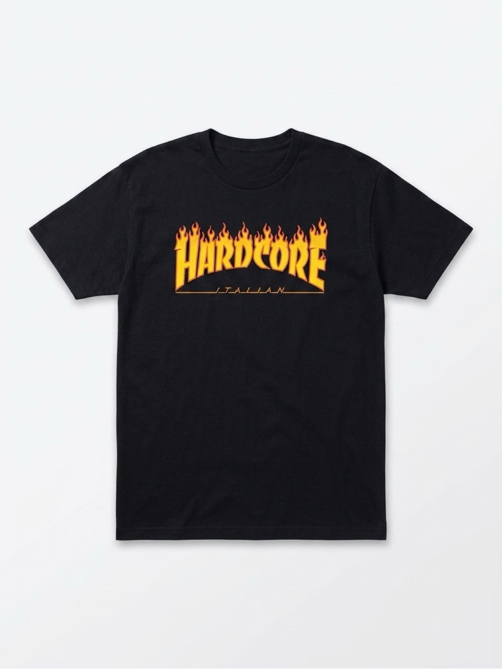 Hard-core Italians, black T-shirt, size extra large  XL